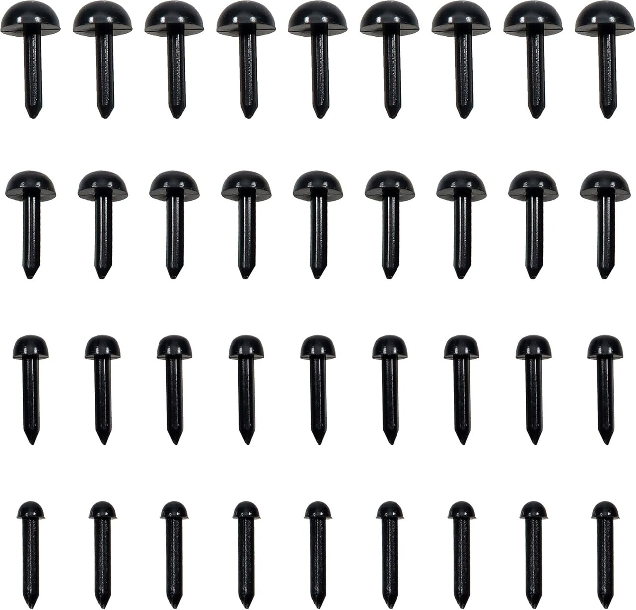 480pcs Black Needle Felting Eyes 3mm-6mm Plastic Doll Eyes for Needle Felting, Plush Animals, Sewing, and DIY Crafts